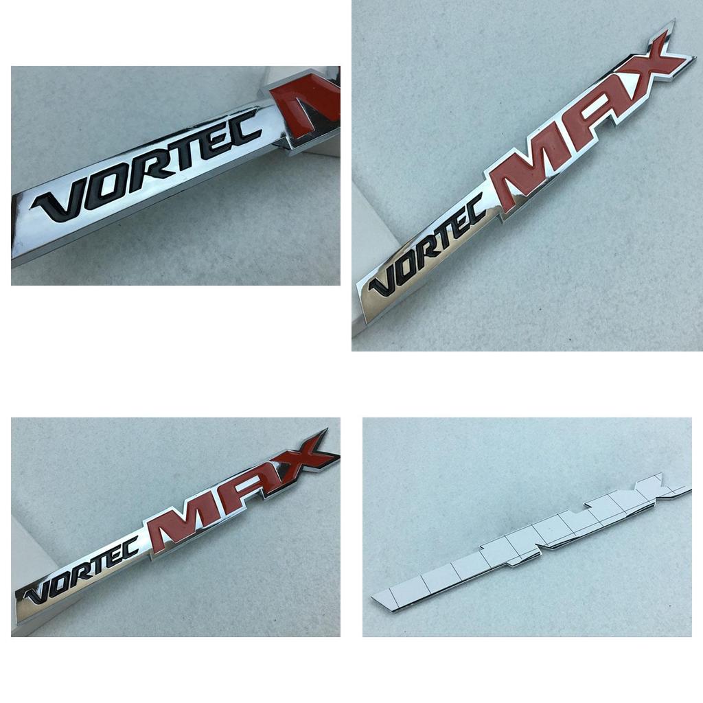 Premium Vortec Max Logo 3d Silver And Red Emblem Badge For Chevrolet Chevy Silverado