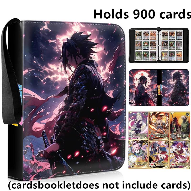 400pcs/900pcs Naruto Card Album Book Folder 4/9 Card Slots Collections Zipper Double Pocket Zipper Card Binder Holder