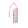EGRET 1to5 to USB HDMI Docking Cable 100W PD USB Video Pink EH23-5C USB-C USB-C Hub, Adapter, Connector, Station, Management, Aluminum, 5-in-1,