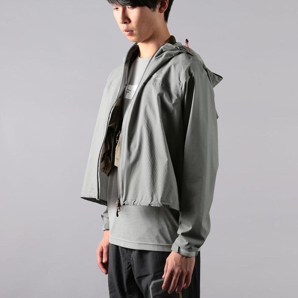 Foxfire Waterproof 3D Ultralight Rain Size M Size Men's Jacket, 5011934, Stone, (Japan M)