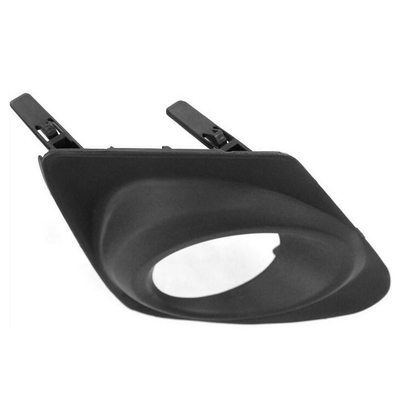 AA92-Fog Light Trim Set For 2011-2013 Toyota Corolla Left & Right Black Plastic 2Pc