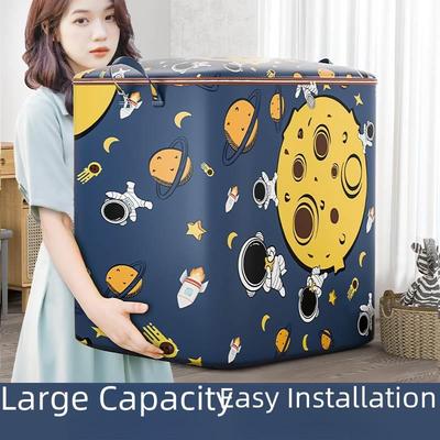 Cartoon Storage Bag: Moisture-Proof, Large-Capacity, Zippered Quilt Organizer