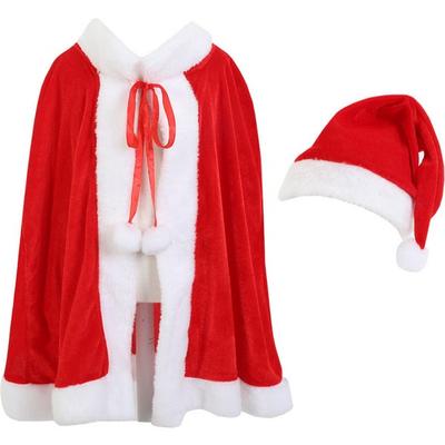 Rorosha Mädchen Weihnachtsmann-Umhang-Mützen-Komponentenset