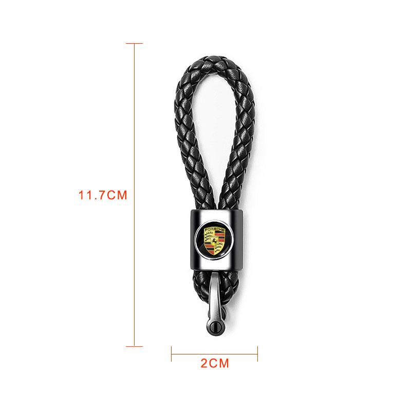 1Pcs Car Key Chain Key Ring Key Lanyard Car Emblem Styling For Porsche Boxster Cayenne Panamera Macan Cayman 911 918 996 917 991