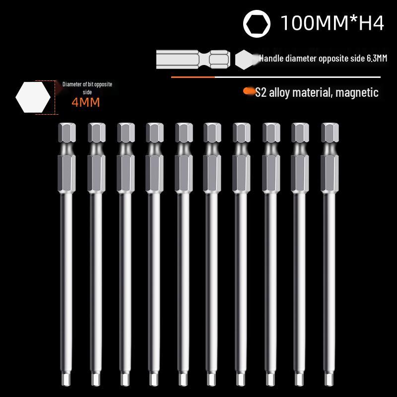 Hexagonal High Hardness S2 Bit Set for Pneumatic & Electric Screwdrivers