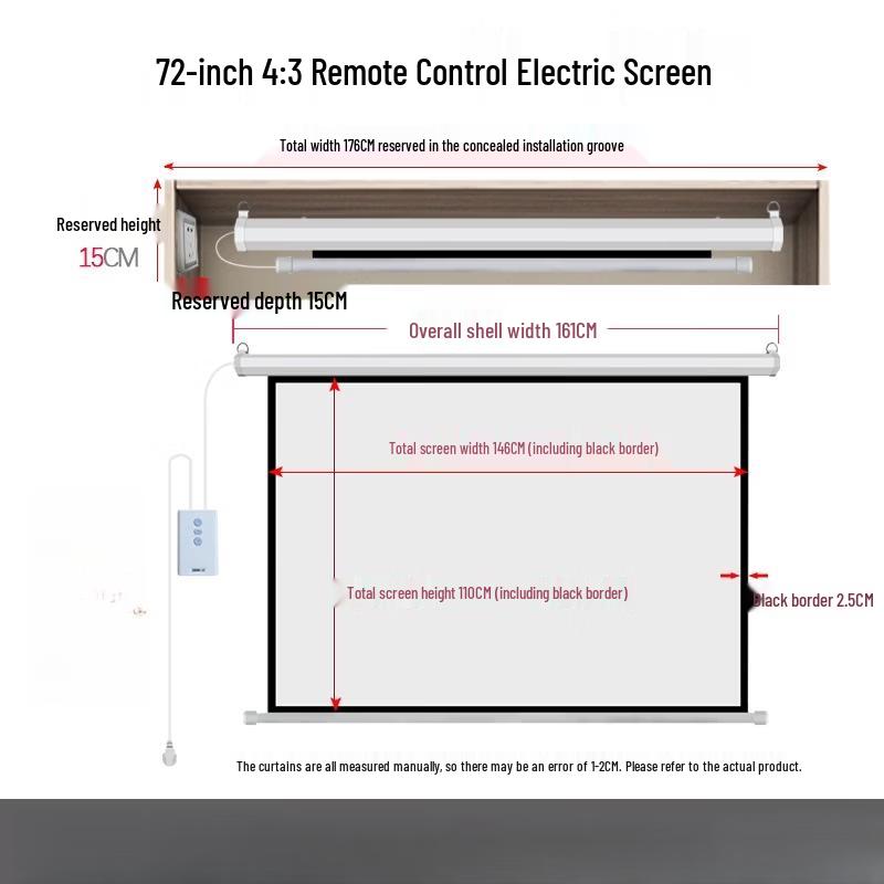 SMVP Elektrischer Wandmontage-Projektorbildschirm