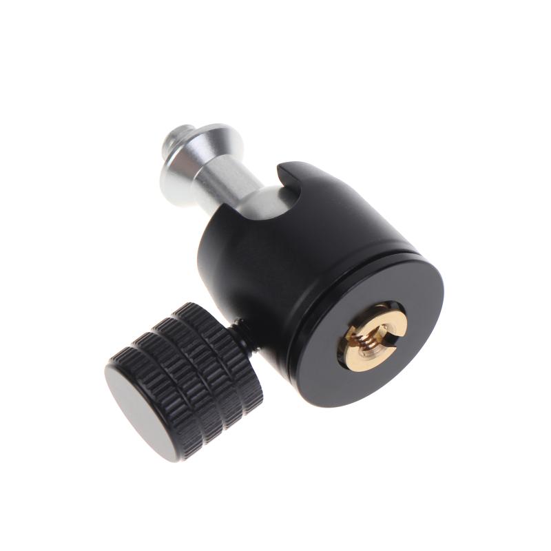Mini Ball Head Panoramic Tripod Head 1/4'' 3/8" M4 M5 M6 Screw Hole Mount For Camera Camcorder Monitor Smartphone Light Mic