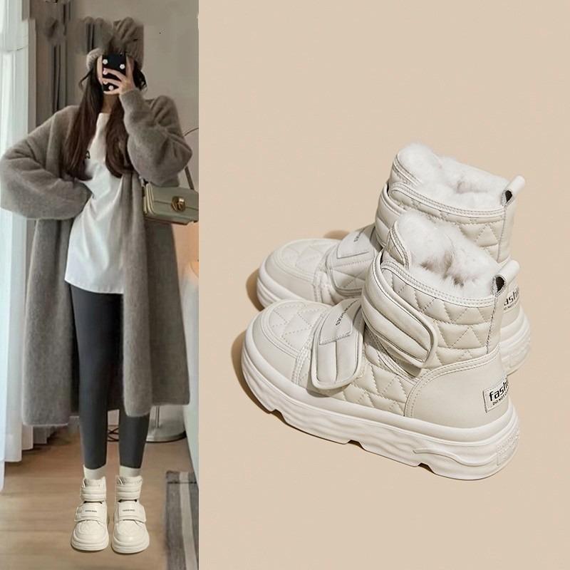 Snow boots women's shoes new winter velvet women's boots waterproof and non-slip thickened warm cotton shoes