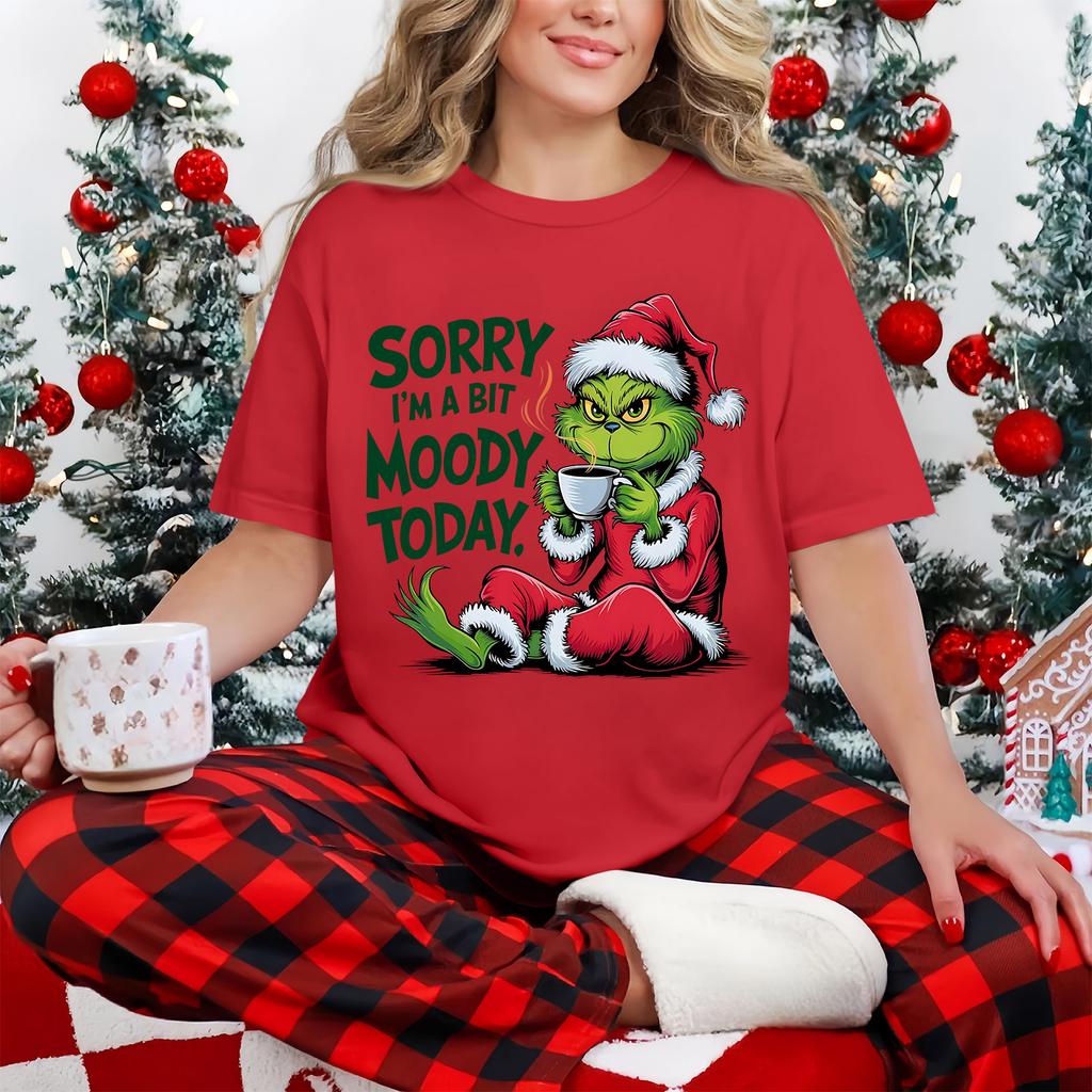 Women's Casual Printed T-Shirt Round Neck Pullover Short Sleeve Top