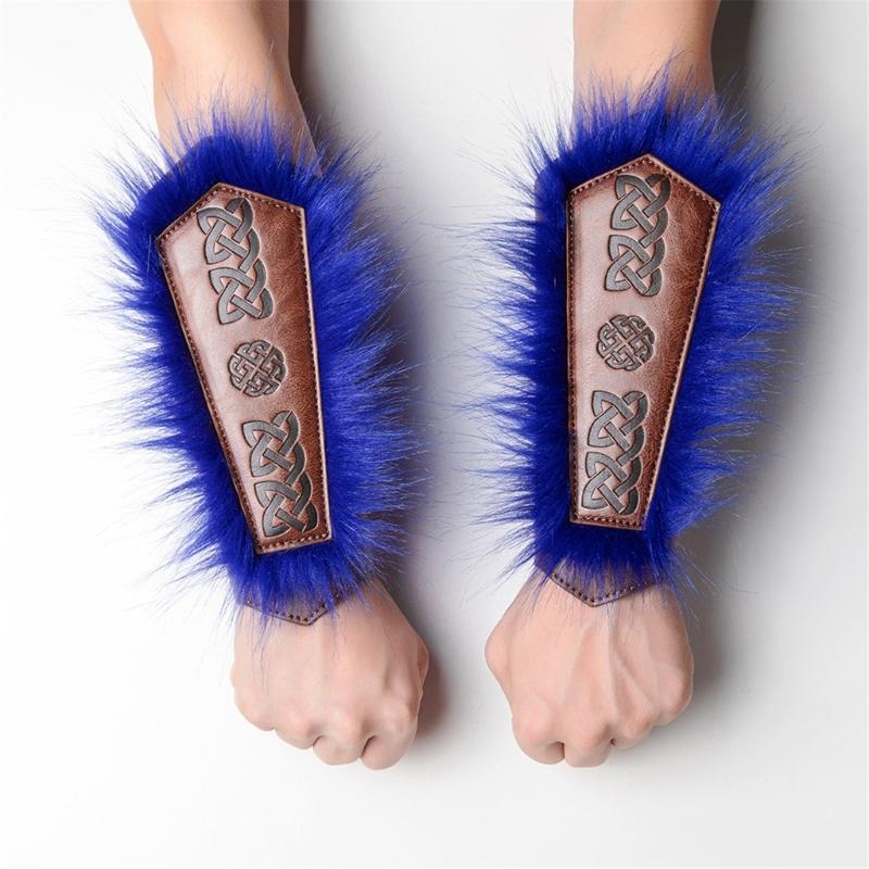 Mittelalterliche Stil Prägung Handschuhe PU Armschienen Für Damen Herren Cosplay Party LARP Und Historische Nachstellung