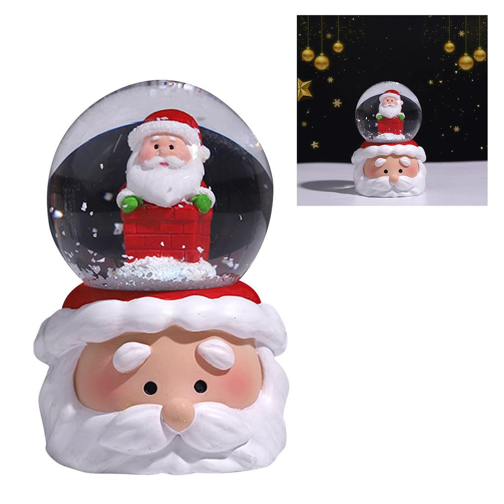Weihnachtsschneekugel, bunte Beleuchtung, Heimdekoration, Nachtlicht, Dekor für Familie, Freunde, alter Mann