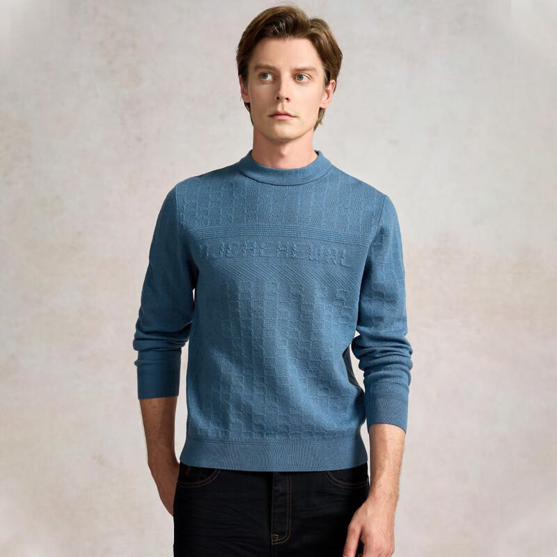 Men's Autumn Winter 90% Wool Sesame Dot Sweater