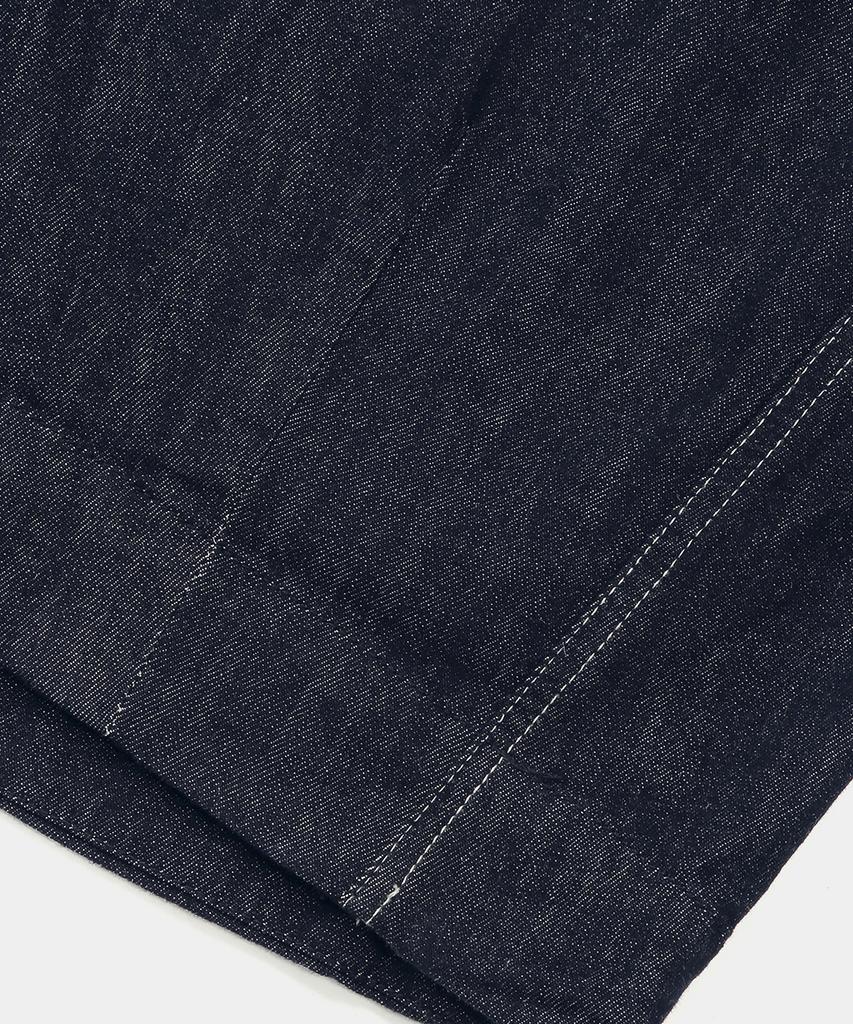 Columbia University All-Round Pleats Denim Long Skirts Indigo Denim