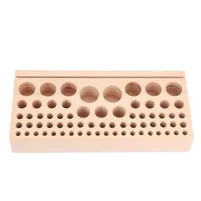 Porte-outils en cuir 68 trous Bois de hêtre Fabrication DIY Stable Position raisonnable des trous Professionnel