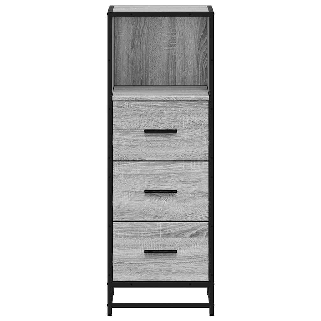 Vidaxl Szafka Łazienkowa Sonoma Szara 35X37,5X100 Cm Drewno Klejone