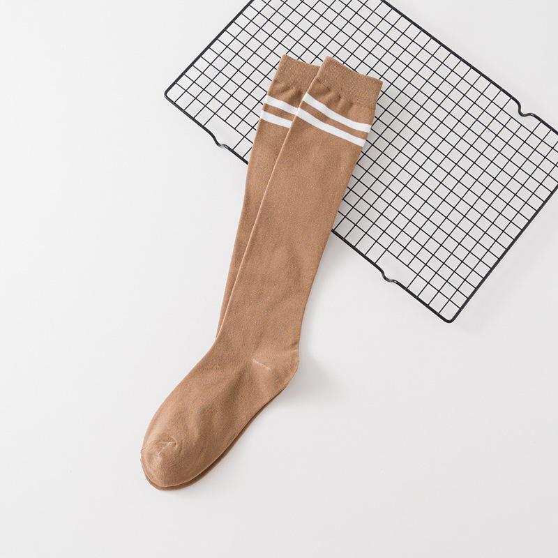 

Женские длинные носки выше колена с двумя перемычками в студенческом стиле для весны и осени One Size