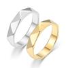 High-end Personalized Rhombus Ring, Niche Fashion Hand Jewelry Couple Ring, with Jewelry