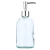410ml Soap Dispenser Glass Lotion Bottle with Rustproof Stainless Steel for Bathroom and Kitchen Use