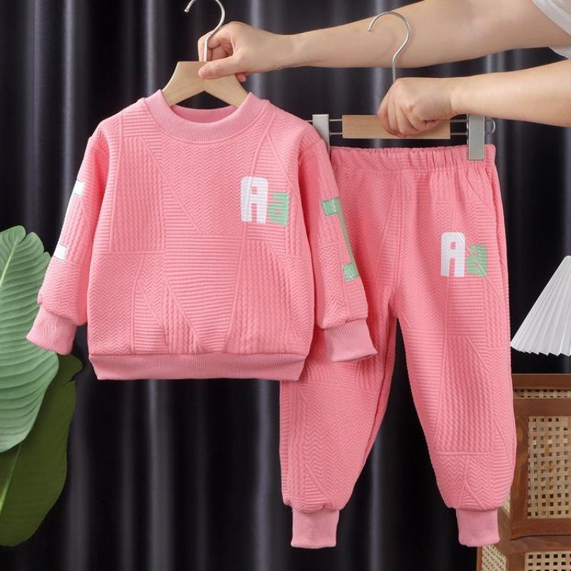 Spring and Autumn Boys and Girls Hoodie Set Children's Leisure Set Baby Casual Tracksuit