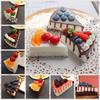 Creative Triangular Cake Simulation Cake PU Material Can be Placed Cake Model Fake Soft Refrigerator Sticker Dessert Display