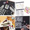 Scrapbook Album with Pen Stickers 40 Pages Black Meaningful DIY Handmade Photo Album Kit