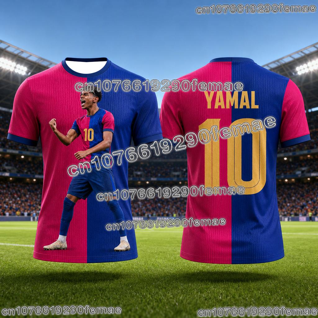 Camiseta de Fútbol Commemorativa Edición Fan Lamine Yamal Para Niños Secado Rápido Transpirable Camiseta de Fútbol Para Deportes Ropa de Exterior