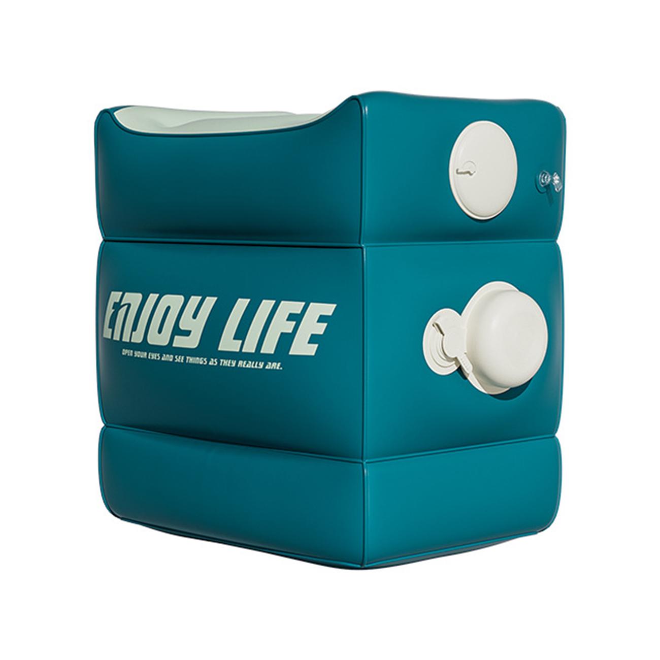 1PC Three-layer Inflatable Mat Floor Mat for Car Inflatable Footrest Stool Car Mat Auto Floor Mats синий