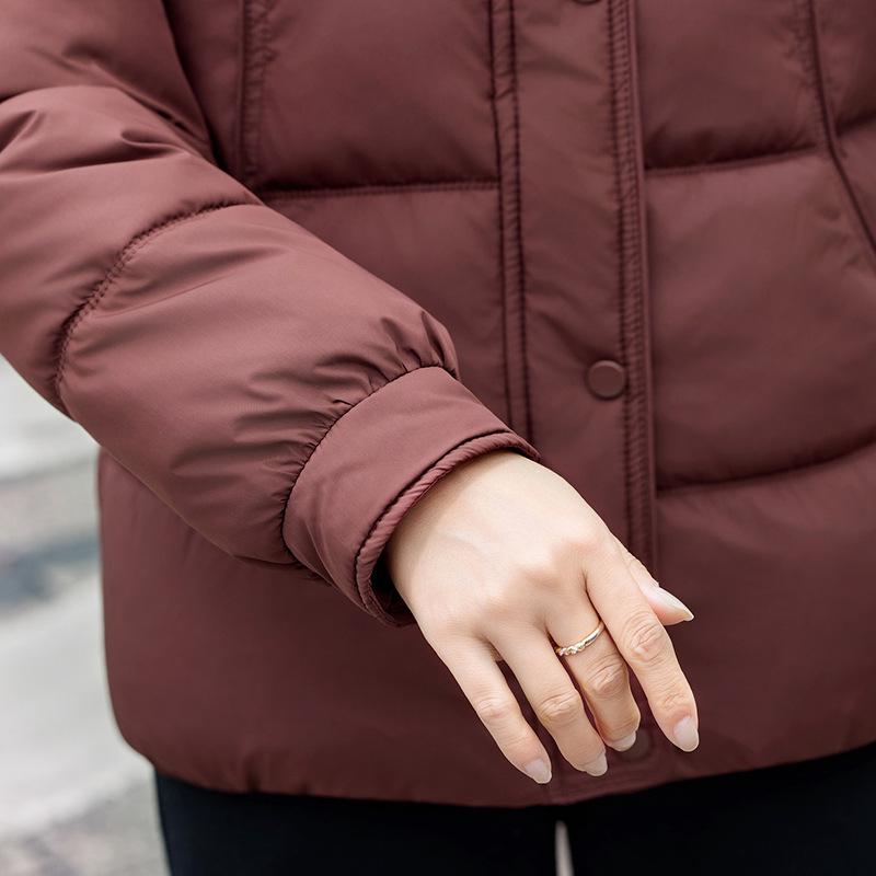 Mom's 2025 Winter Lapel Cotton Jacket - Stylish Padded Short Jacket for Middle-aged and Elderly Women