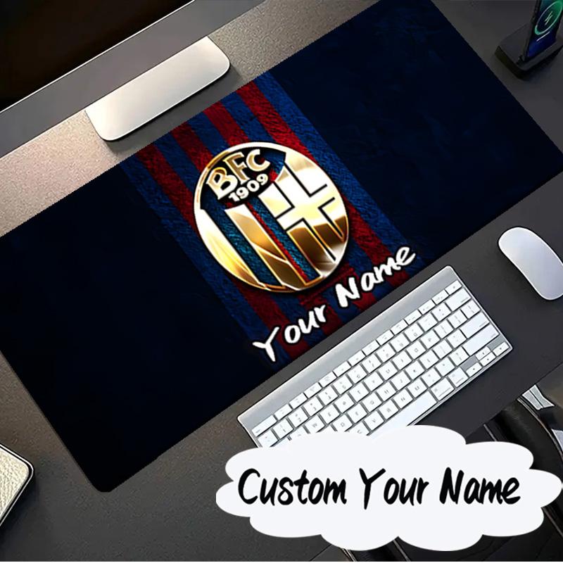 Custom Name Mouse pad Bologna Crest Design Mouse pad, Gaming Mouse Pad, keyboard pad, Desk Decor for computer notebook Fan Birthday Gift