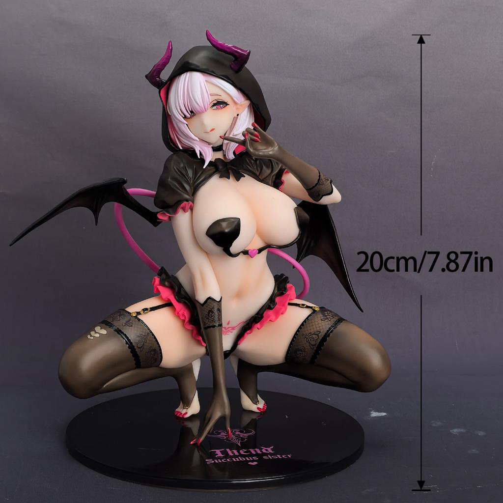 20CM Succubus Sister Tina Sexy Girl PVC Action Figure Native 18 ± for Adult Collectible Model Halloween Christmas Gift Toy