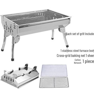 Gril BBQ Pliant Portable en Acier Inoxydable d'Extérieur