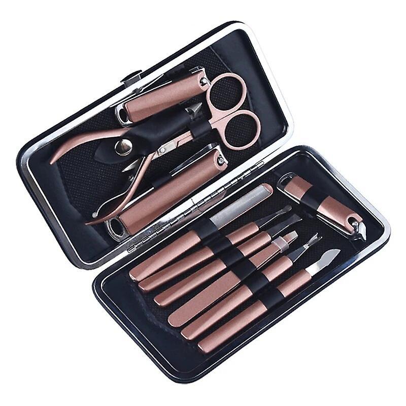 Fashion Manicure Pedicure Set With Case Nails Clipper Kit Stainless Steel Travel Home Nail Care Tools 11pcs