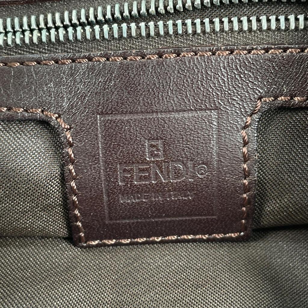 FENDI Zucca Hobo Shoulder Bag Brown Women used