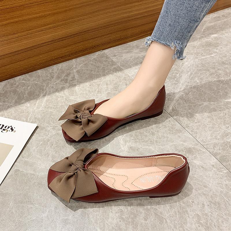 

Модная женская обувь Нескользящая Повседневная Низкий каблук Элегантные женские туфли на плоской подошве Летний тренд 2024 Предложение по акции Распродажа 35 вино красного