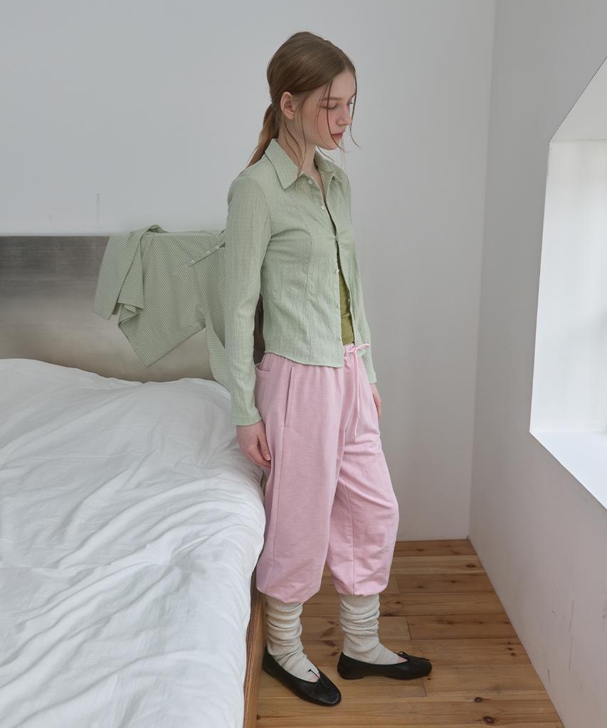 PISCESS Layered Knee Sock Pants_Pink