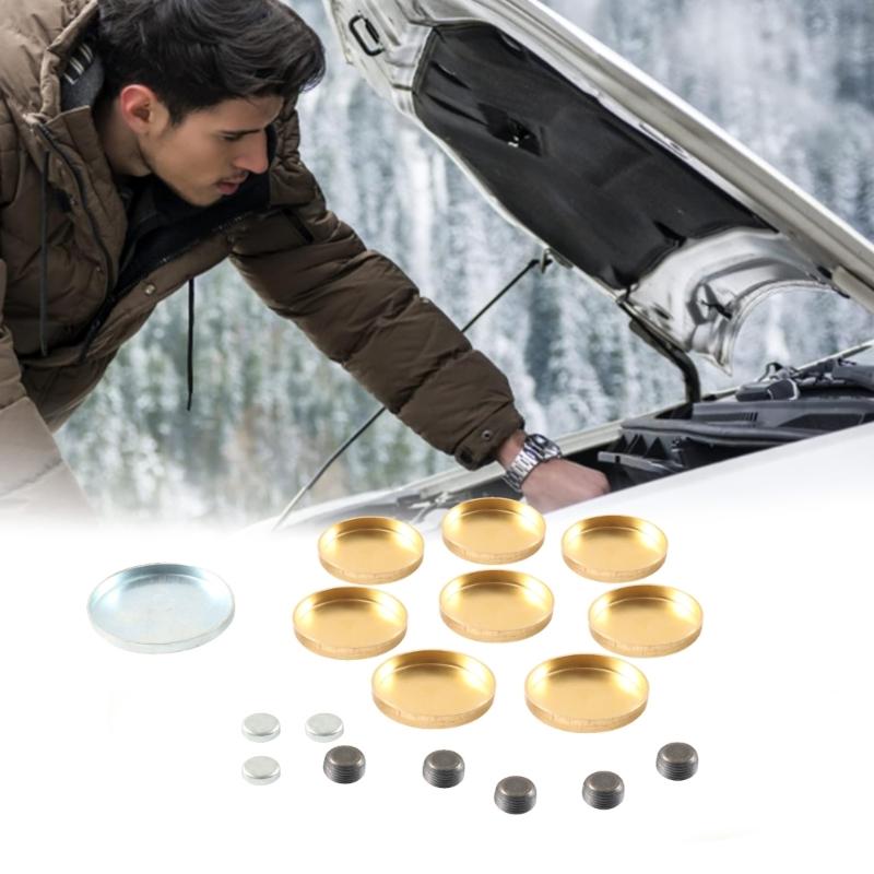 MPE-100BR Corrosion Resistant Brass Engine Freeze Plugs Pack Of 8 Suitable For 283ci 305ci 327ci 350ci 1957-1997 Models