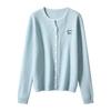 Color-matched Knitted Cardigan Women's Short Coat Sweater Spring-autumn New Style Embroidered Blouse Top