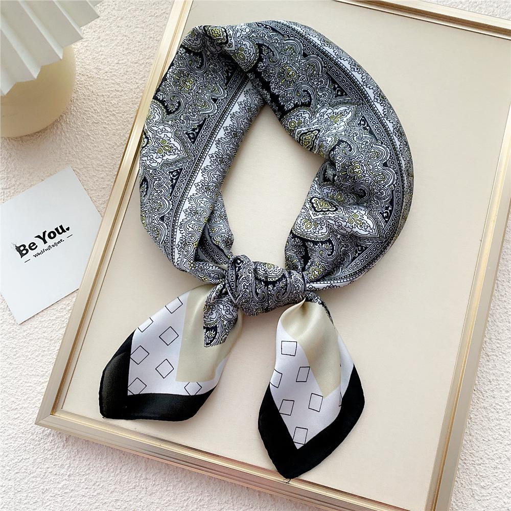 70 Silk Square Scarves for Women - Fashionable Lightweight Neck Protection for Spring, Summer, Autumn. Perfect for Matching Shirts & Ideal for Moms.