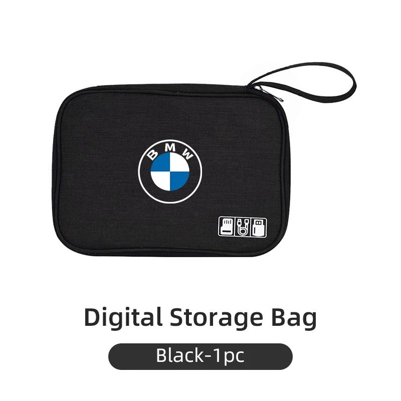 

Car Sticker 2025 Hot Car Data Cable Storage Bag Waterproof Travel Organizer Bag USB DataLine Charger For BMW E46 E90 E60 F10 E39