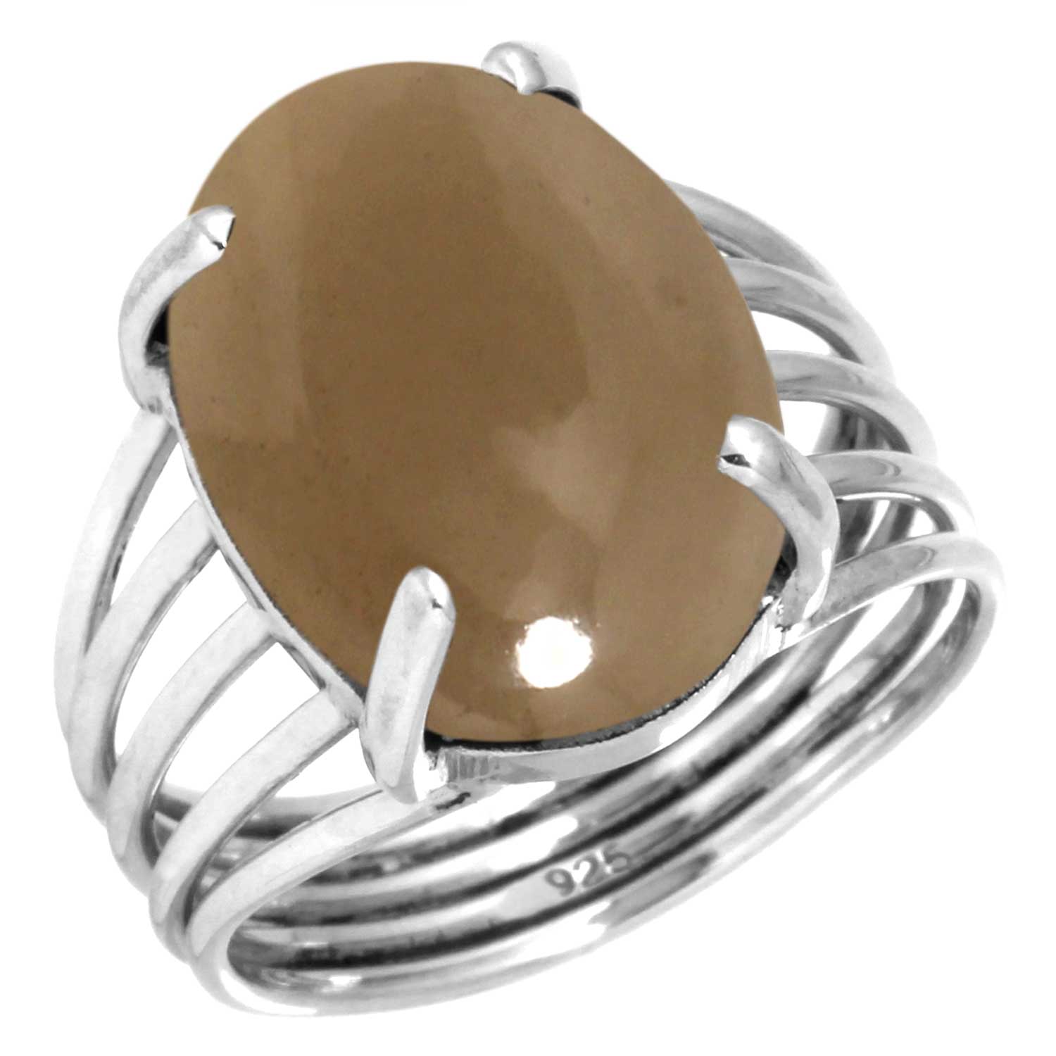 

Кольцо из стерлингового серебра 925 пробы Женское Драгоценный камень Ручная работа Ювелирное изделие Свадебный подарок Малахит Радужный лунный камень Розовый кварц Красный камень Дымчатый топаз Тигровый глаз Винтаж 10.5 дымчатый топаз