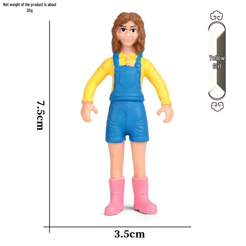 Farm Worker Doll Set: Ranch Landscape with Farmer Figures & Poop Scooping Accessories for Kids