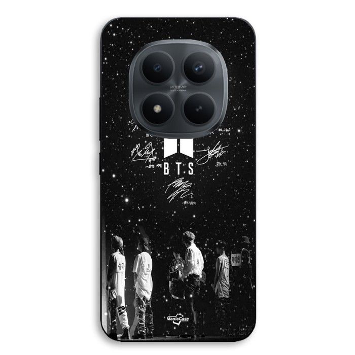 Telefoniümbris - MANIACASE - Xiaomi Redmi Note 15 Pro 5G - silikoon TPU - muster BTS täheöö - must