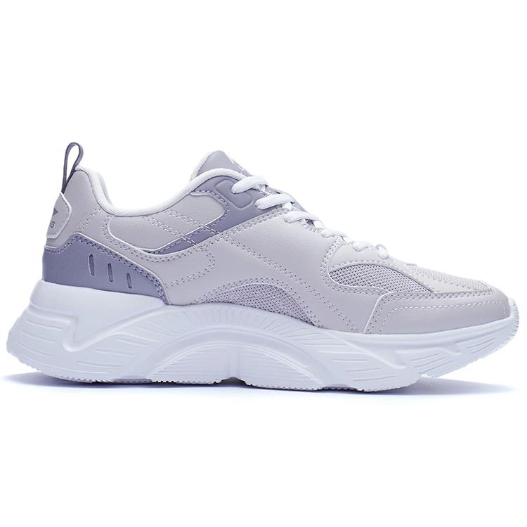 Li Ning Li Ning Running Collection Cushioning Slip Resistant Abrasion Resistant Low top Running Shoes Women's Purple ARSR054-3