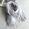 Lightweight Pure Linen Scarf Sun Protection Shawl Wrap Pure Neck Scarf  Daily Wear
