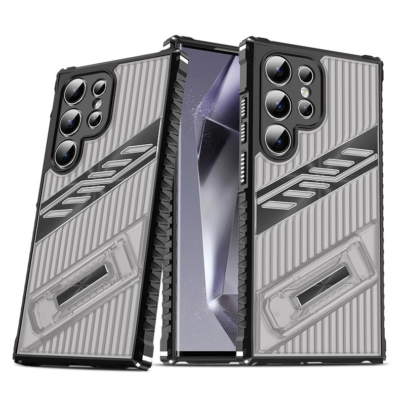 Bracket Holder Armor Phone Case For Samsung S25 S24 S23 Ultra Plus FE Shockproof Cover For Samsung A56 A36 Phone Accessories