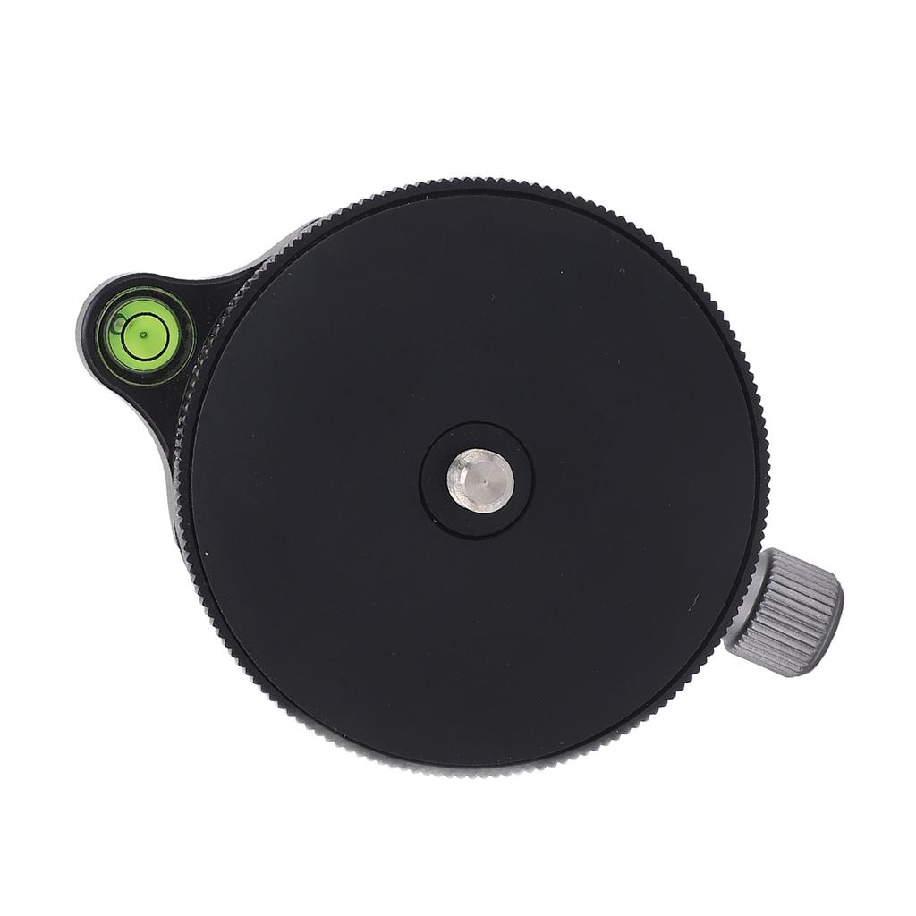 Camera Panoramic Panning Base with Level 60MM Aluminum Alloy CNC Oxidized 14in 38in Thread 360