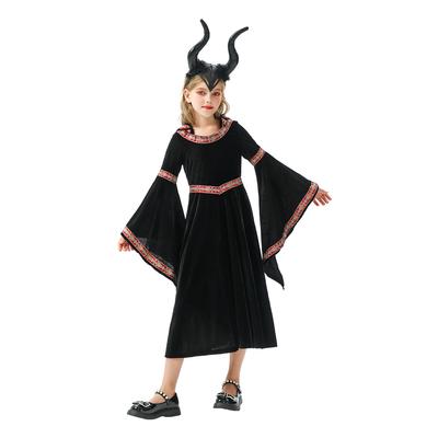 Halloween Children's Costume Vintage Court Children's Costume Witch Little Red Riding Hood Medieval Renaissance Dress