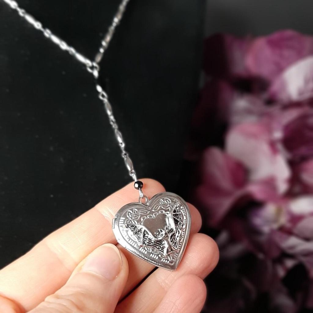 Y2k Gothic Cross Heart Wings Gothic Necklace Victorian Vampire