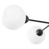 Asturia Black Ceiling Lamp 4-Flat White Lampshade E27