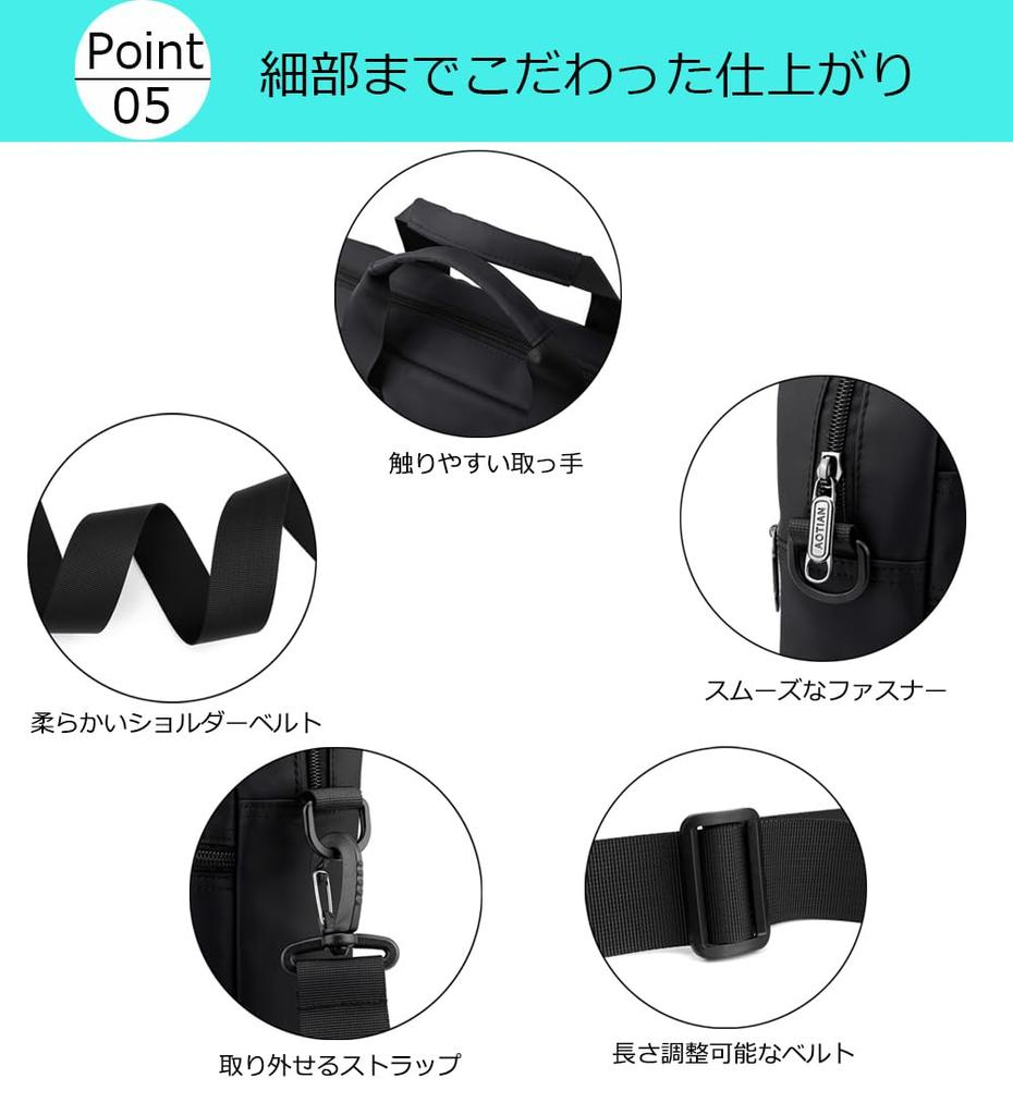 Business Bag Shoulder Bag Large Capacity A4 Bag 14 Inch PC Storage Horizontal Nylon Handbag [zhongningyifeng] Men's